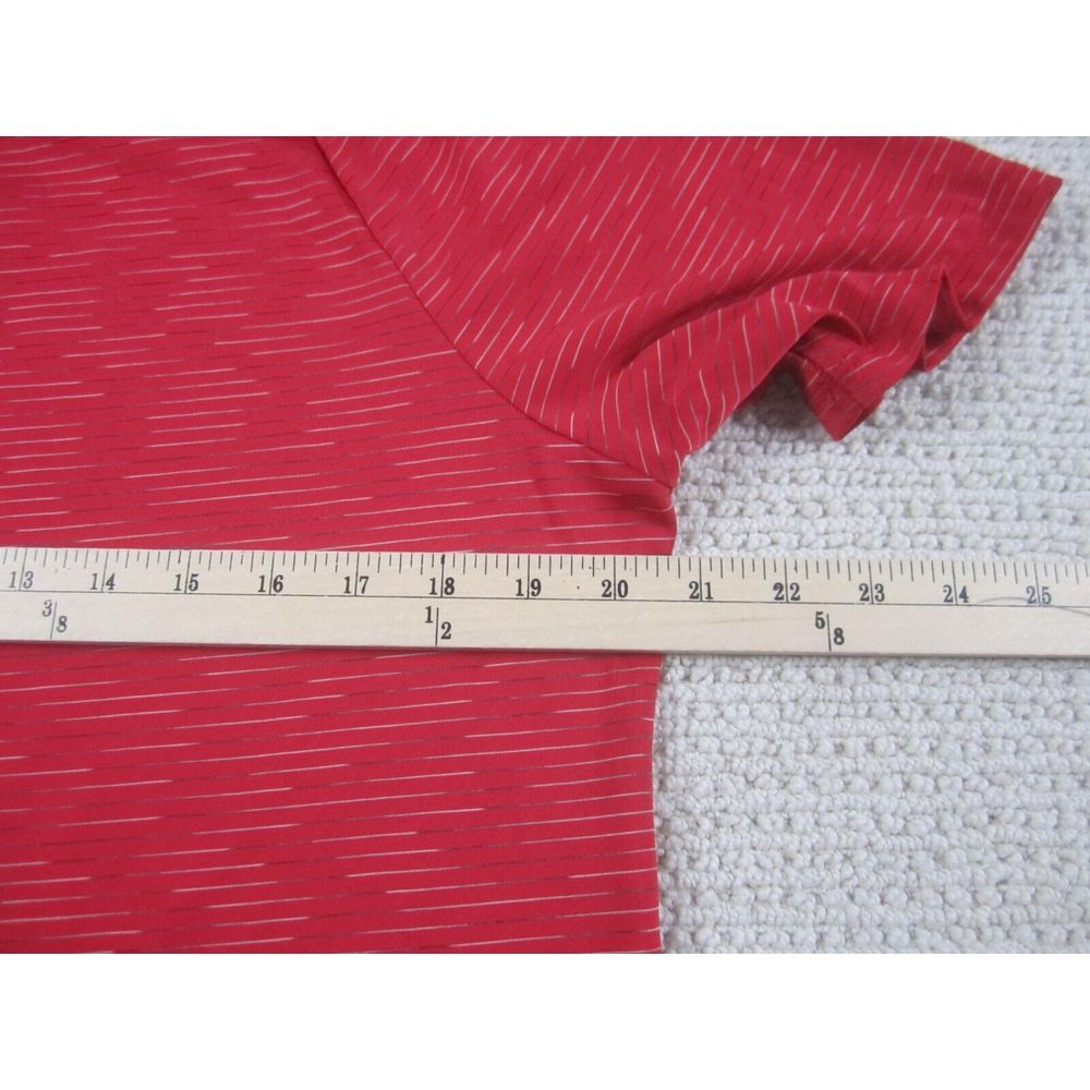 Under Armour Shirt Mens Medium Red Short Sleeve Crew Neck Polyester Casual Sport - Picture 6 of 8